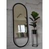 Miroir ovale dans un cadre en mdf noir mat - ODYS - couleur du cadre au choix