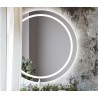 Miroir de salle de bain rond face coupée avec éclairage - MAIA LED avec côté chanfreiné